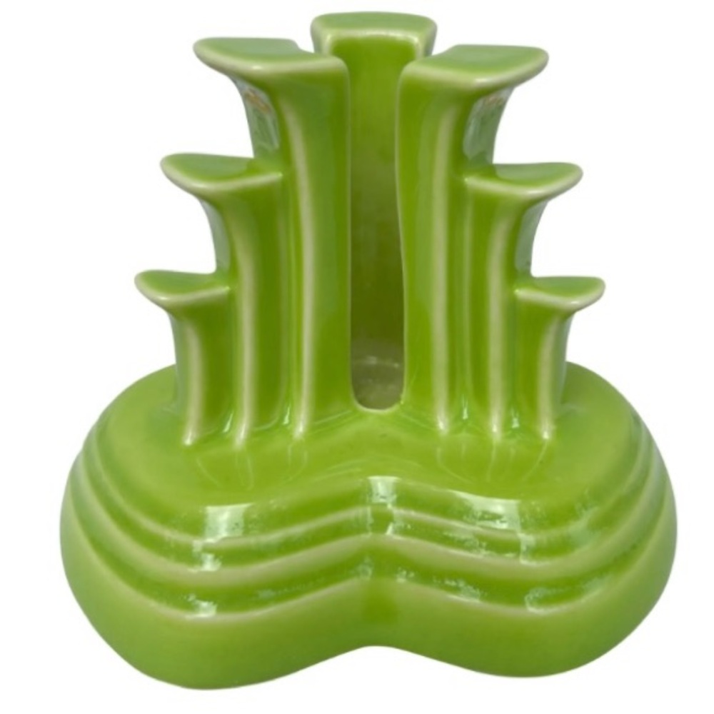 VTG Homer Laughlin China Fiestaware Chartreuse Pyramid Candle stick holder